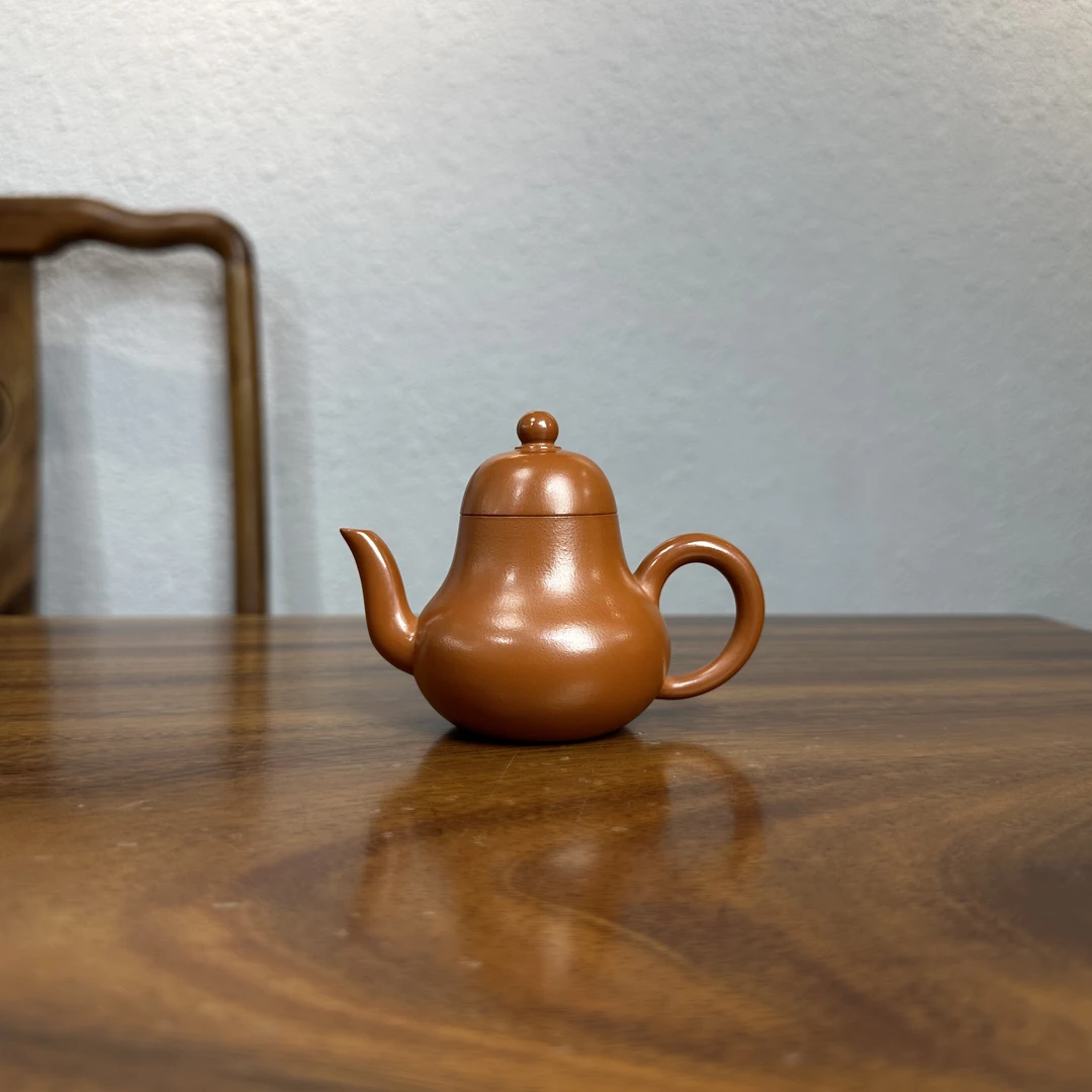 紫砂茶具潮州手拉壶朱泥小红泥120c思婷壶原矿朱泥工夫茶手拉茶壶