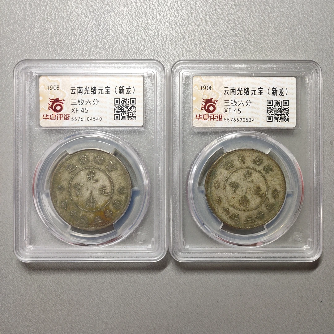 90310-57 云南光绪元宝（新龙）半圆两枚