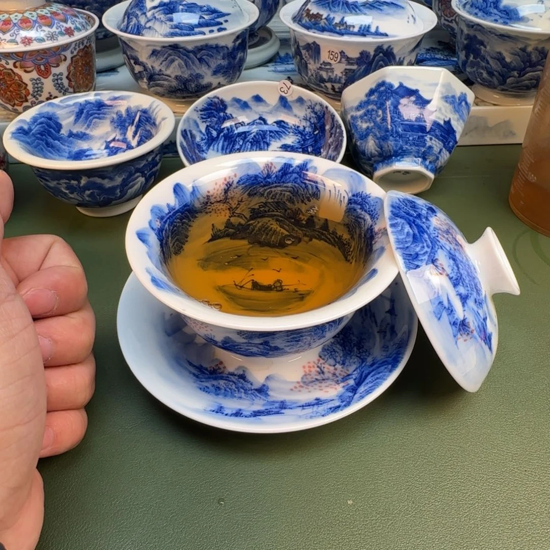 纯手工纯手绘茶具石头9