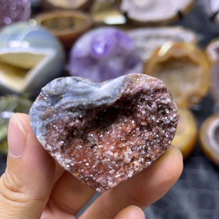 未镶嵌发饰水晶流沙爱心