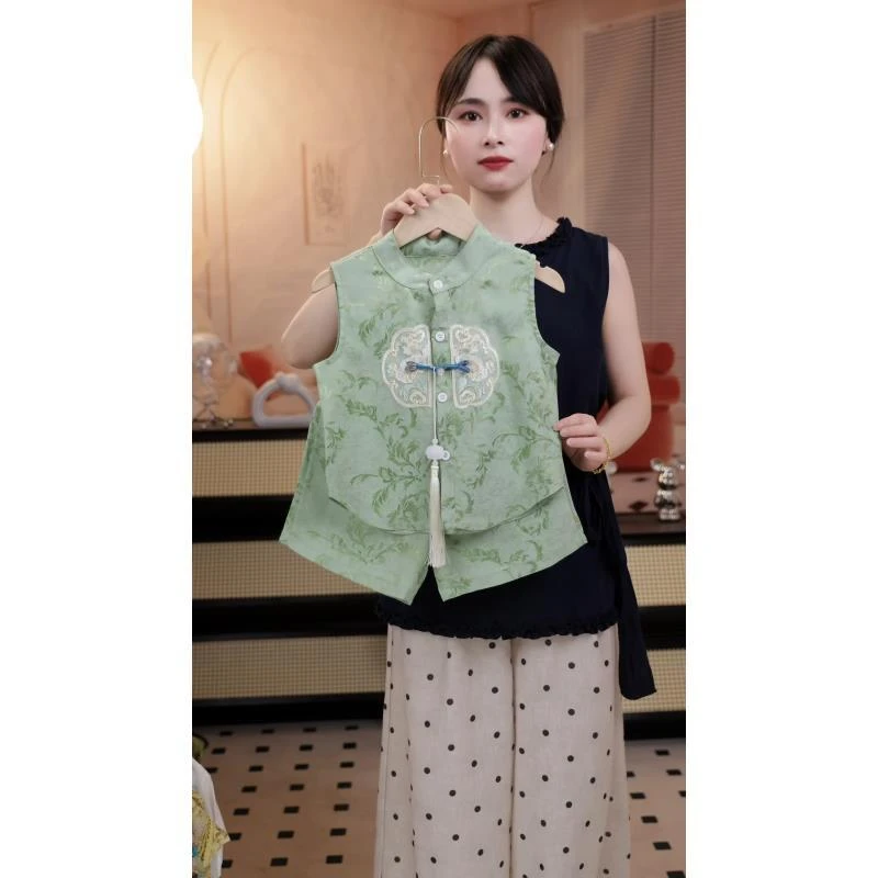 男童夏装套装新中式国风2024新款中小童无袖短裤宝夏季夏款两件套