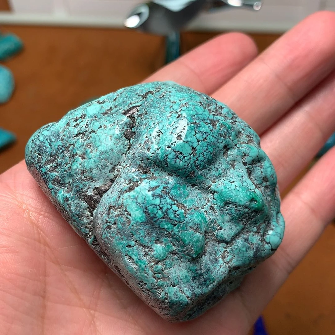 绿松石珠宝奇石未镶嵌人****忧