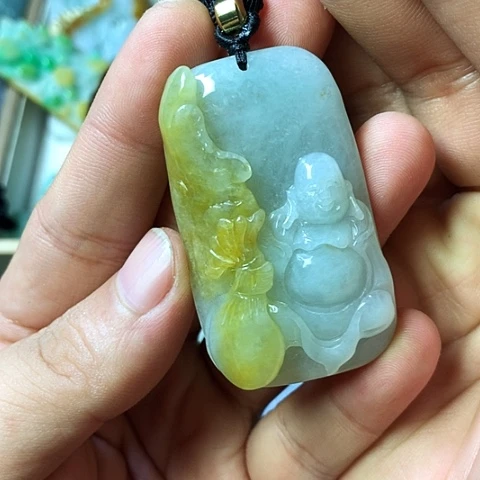 颈饰未镶嵌翡翠福豆豆珠宝翡翠颈饰