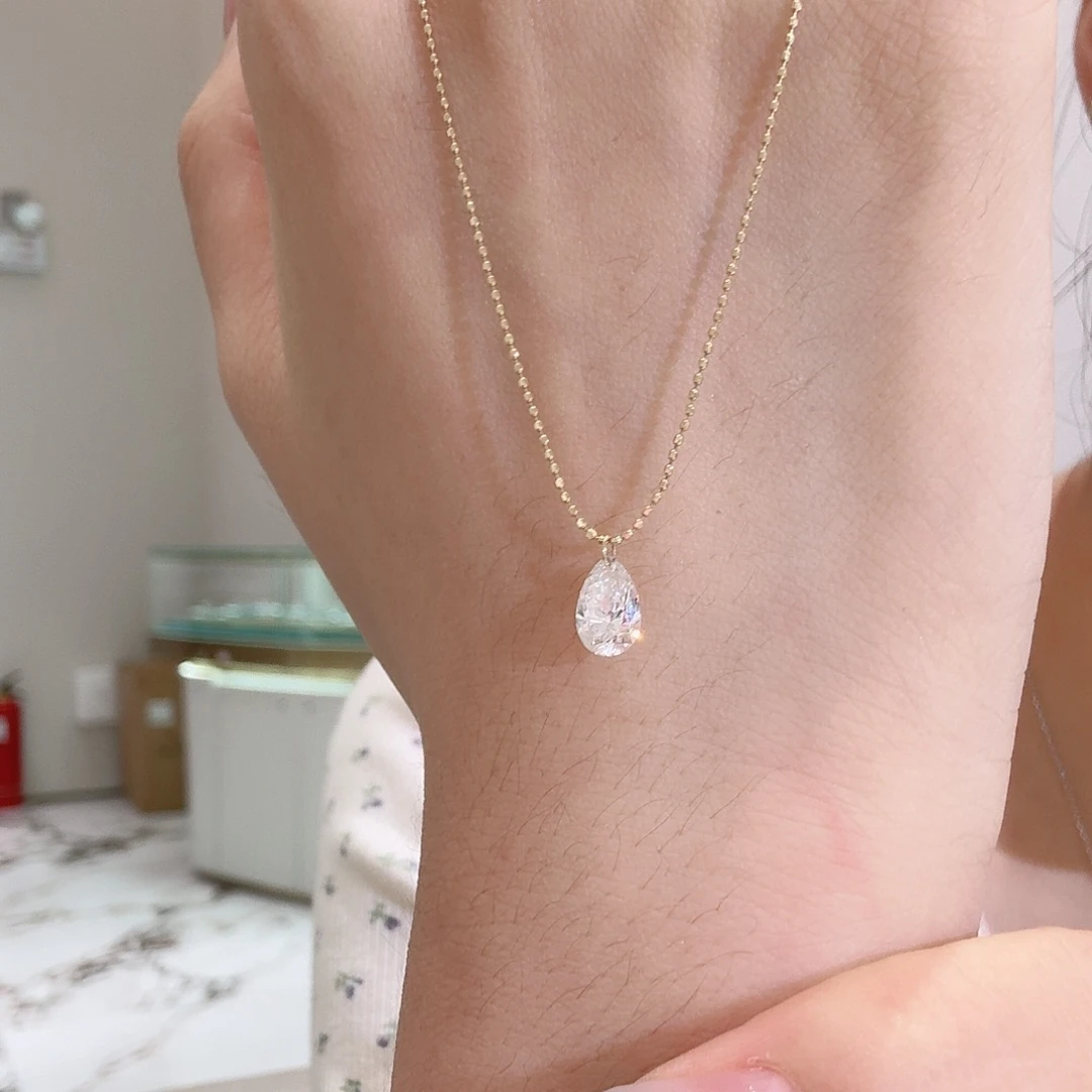 实验室培育钻石18K金镶嵌颈饰