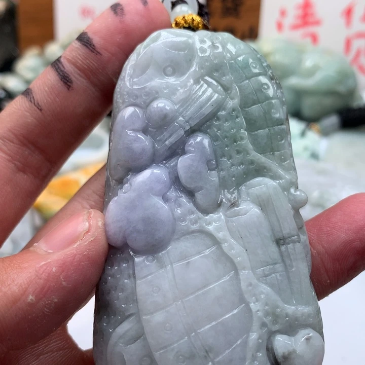 翡翠未镶嵌颈饰保真天然a货翡翠