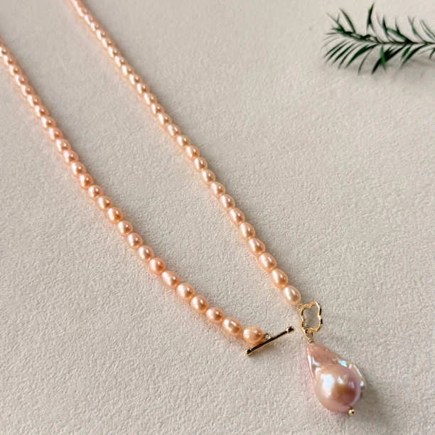 巴洛克淡水四叶草项链bw1814链长58