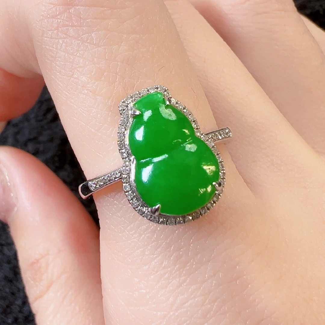 翡翠戒指18K金镶嵌【福利款】签收后24小时鉴赏期