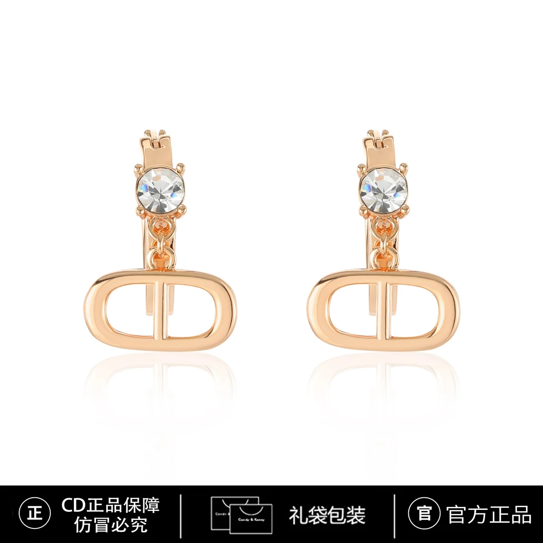 铜合金锆石耳饰 CNC精工 CD时尚设计师精致耳钉 3489