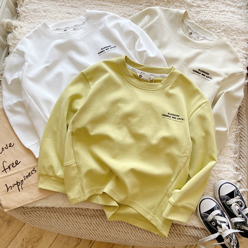 男童长袖T恤春秋新款男孩简约百搭上衣儿童宝宝打底衫童装