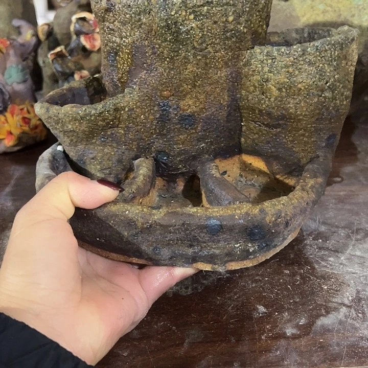 福利手工粗陶高温花盆