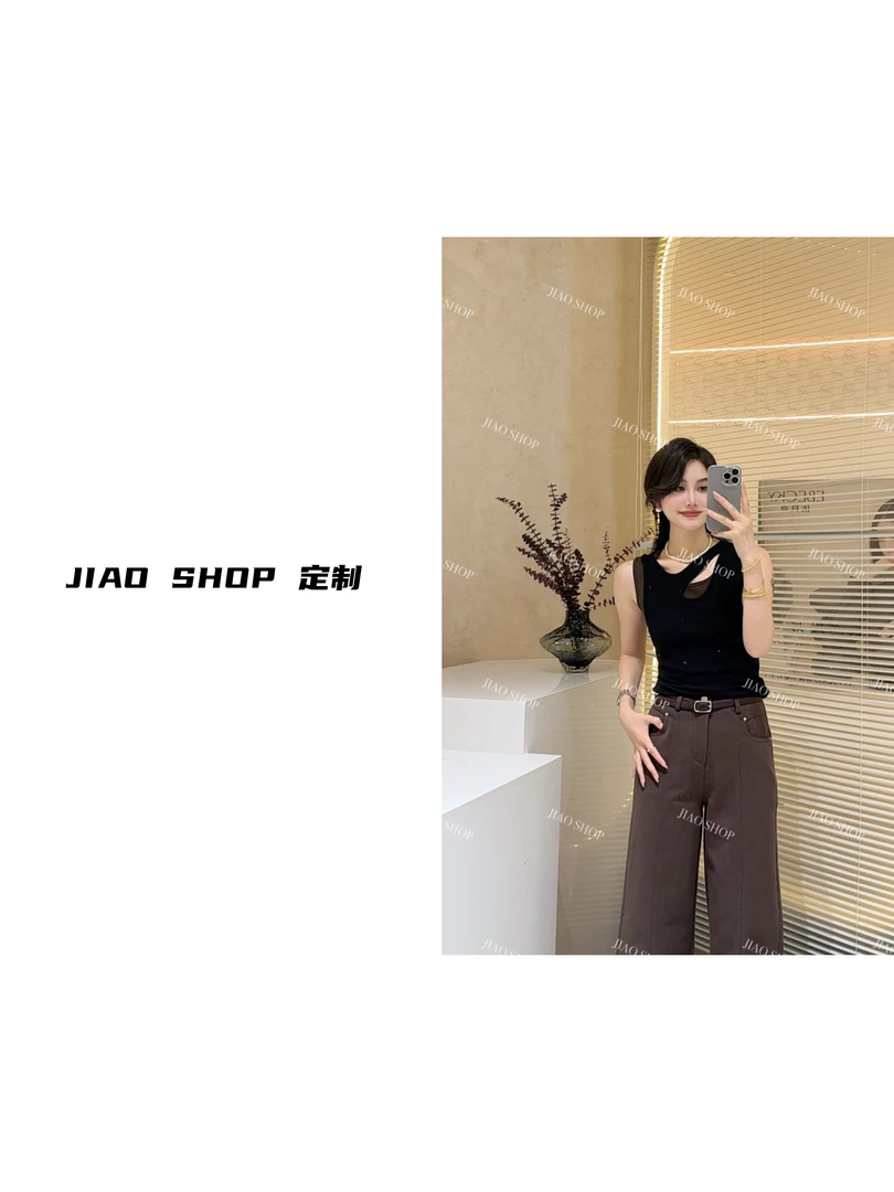 JIAO Shop “设计原宿” 无袖镂空假两件背心