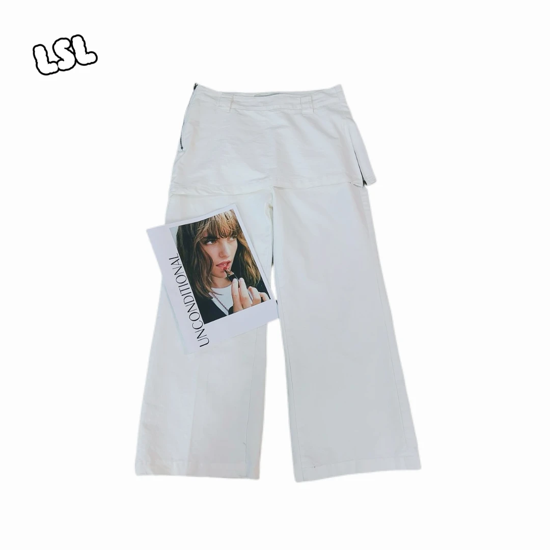 刘十六【以初】夏季出街韩系极简中腰显瘦百搭屁帘薄款休闲裤FY6166