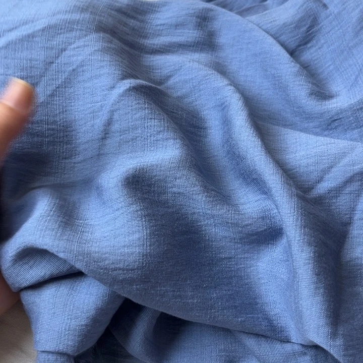 浅蓝色麻棉2米。