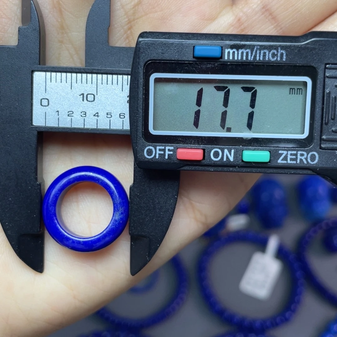 青金石未镶嵌11mm内径指环