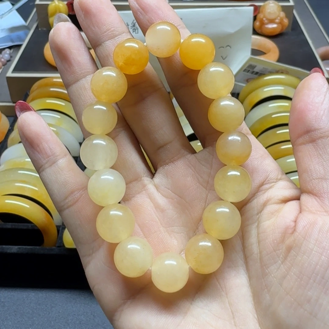 石英质玉（黄龙玉）未镶嵌手镯卡12