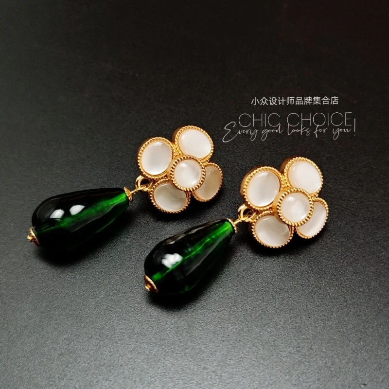 花朵吊坠浪漫贵气耳环