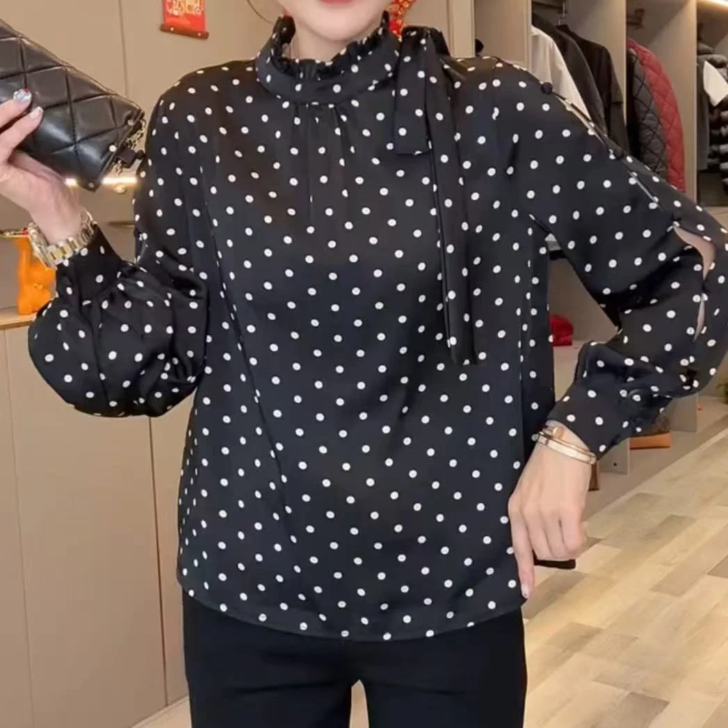 2025春季新款时尚显瘦气质女士网红洋气衬衫百搭款D7186