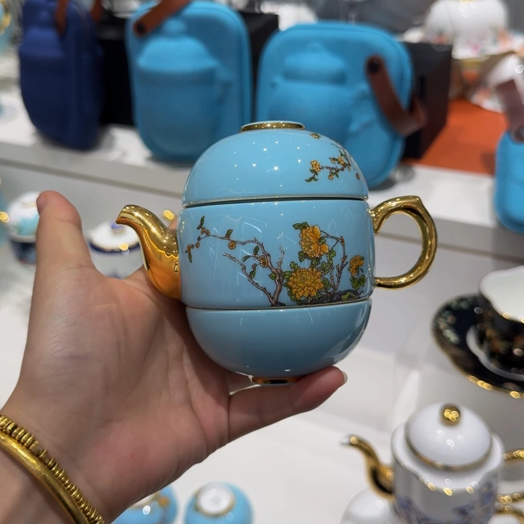 谢***妈瓷福利4头旅行茶具夫人