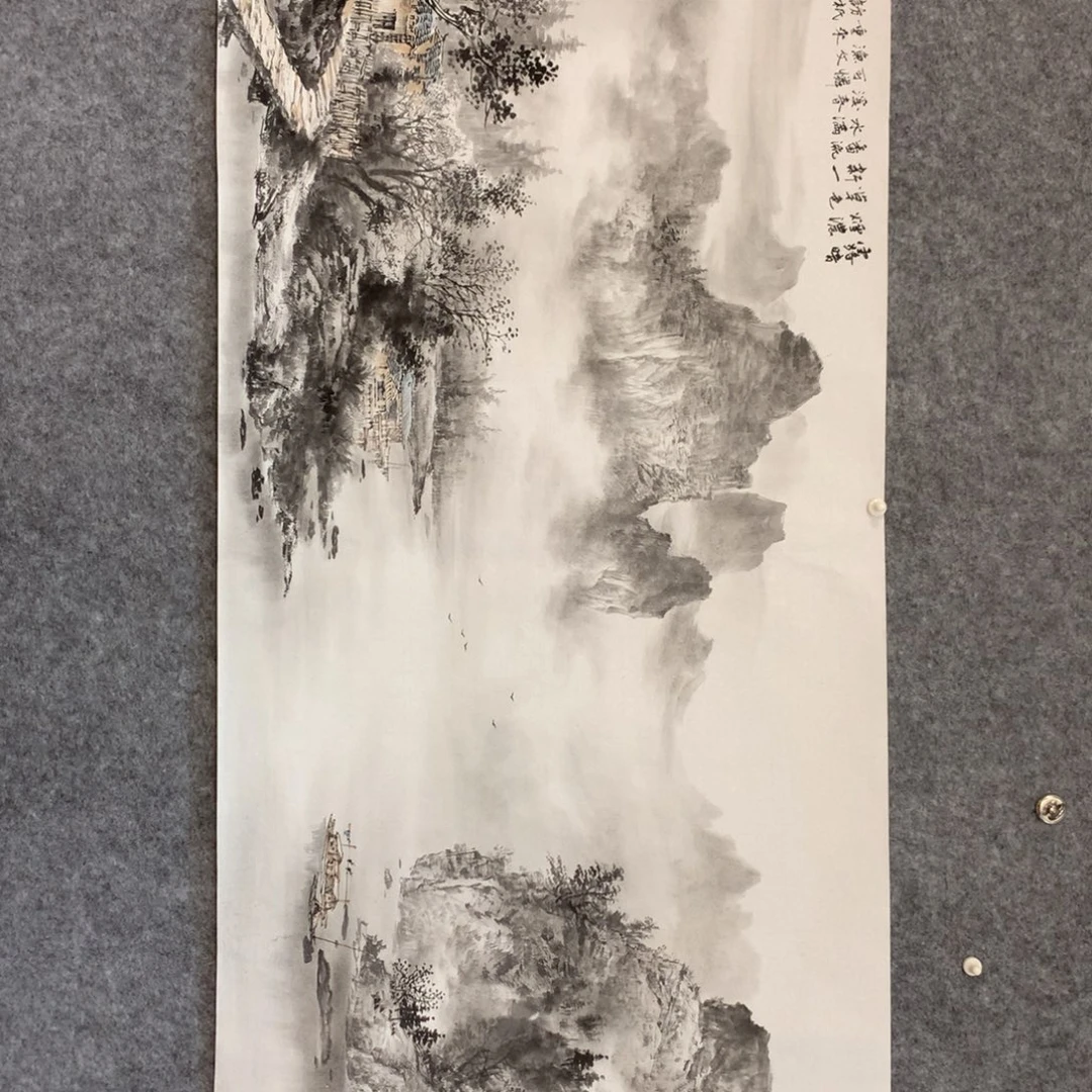 第***时国画山水作品写意