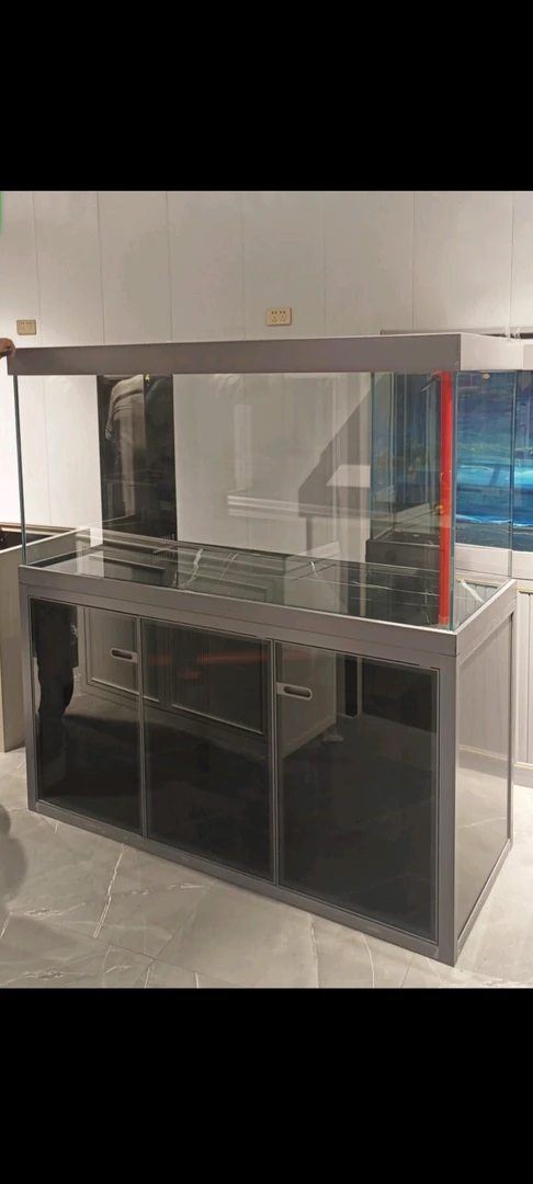 工业风超白玻璃龙鱼缸干湿分离滴流盒底过滤水族箱