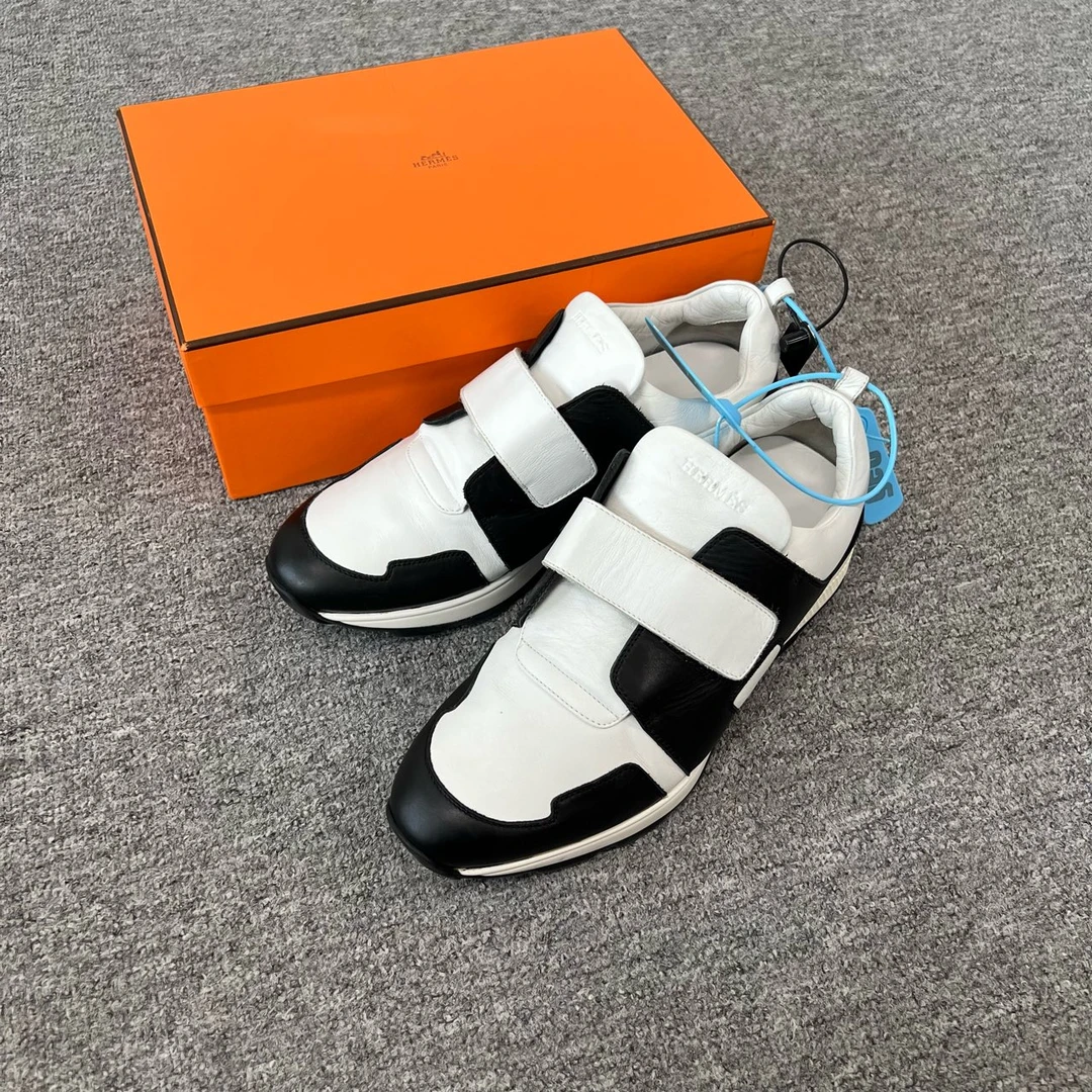 99新 Hermes/爱马仕 hermes 休闲鞋40.5码 熊猫配色