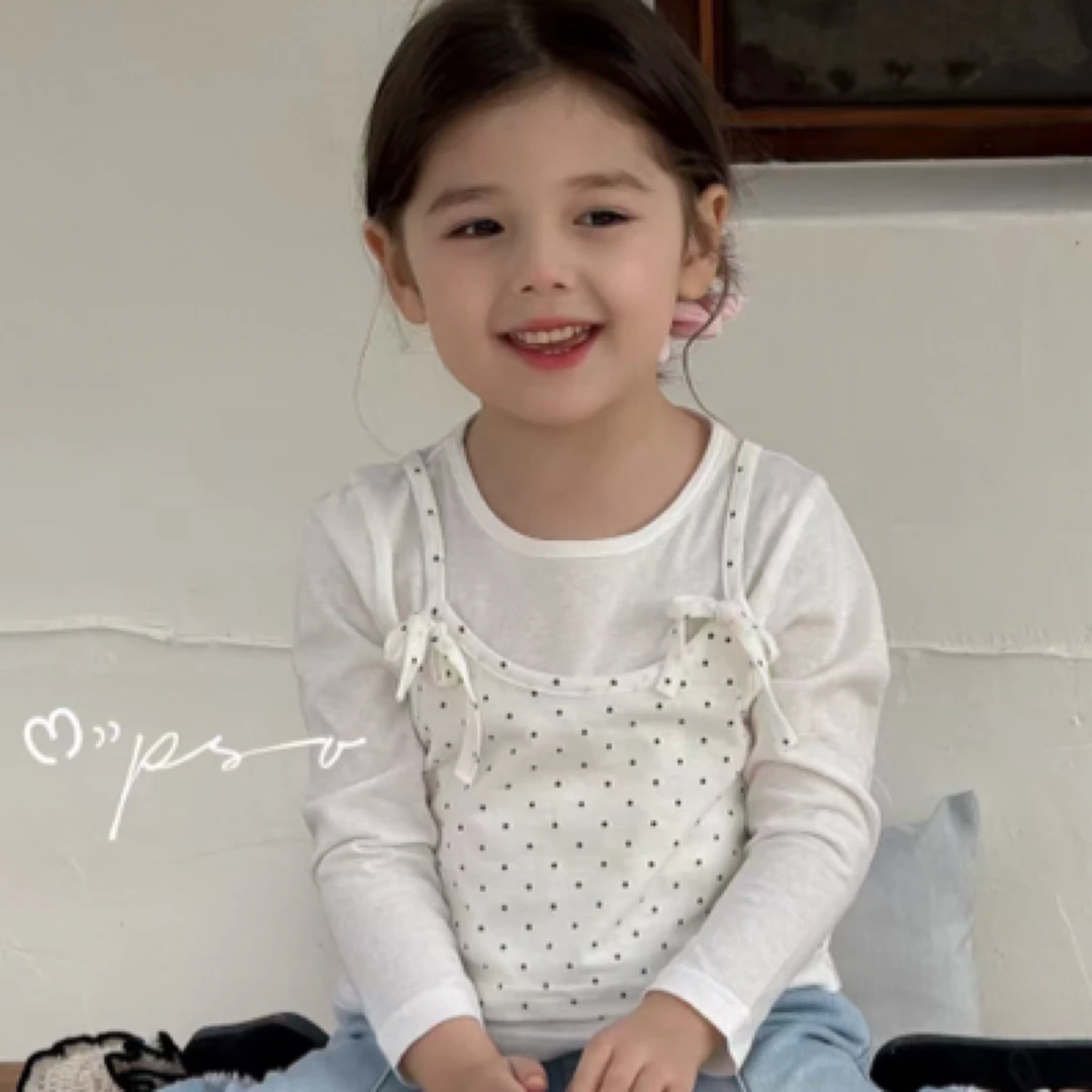 M.baby2025春款波点两件套上衣