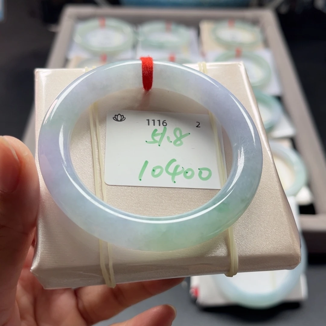 翡翠未镶嵌手镯51.8圆条