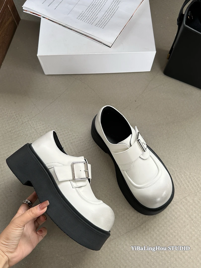 YBLH「英伦风·厚底擦色做旧·乐福鞋」25春 25007-6