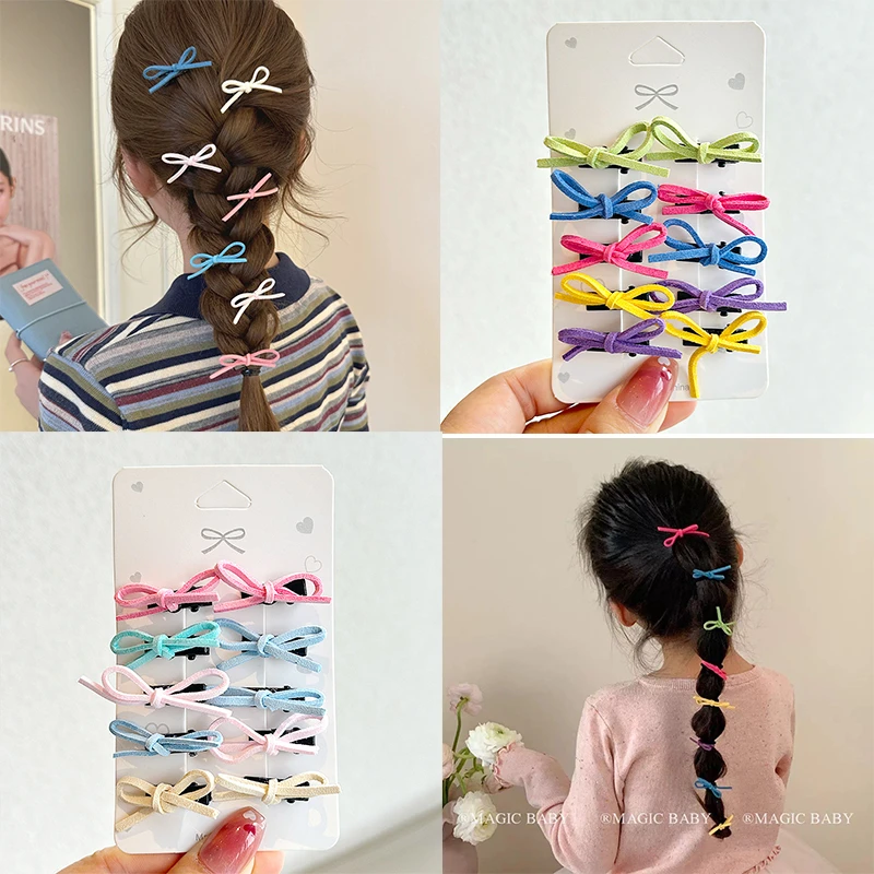 迷你小夹子儿童可爱蝴蝶发饰简约小女孩彩色编发发卡夹子甜美头饰