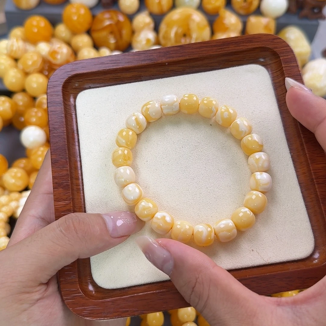 蜜蜡未镶嵌珠宝奇石同料11mm