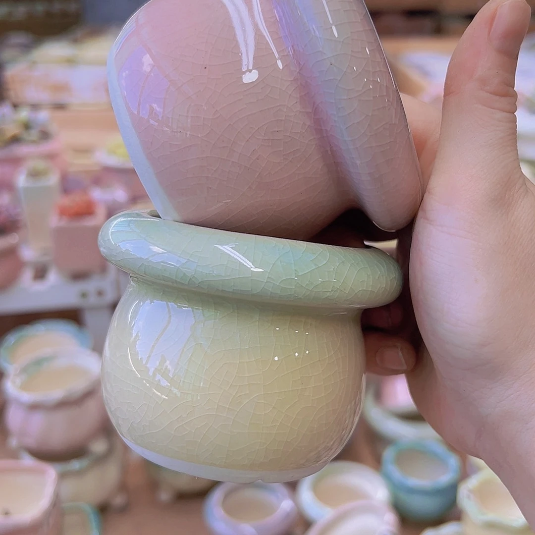 陶瓷花盆当场满12包邮