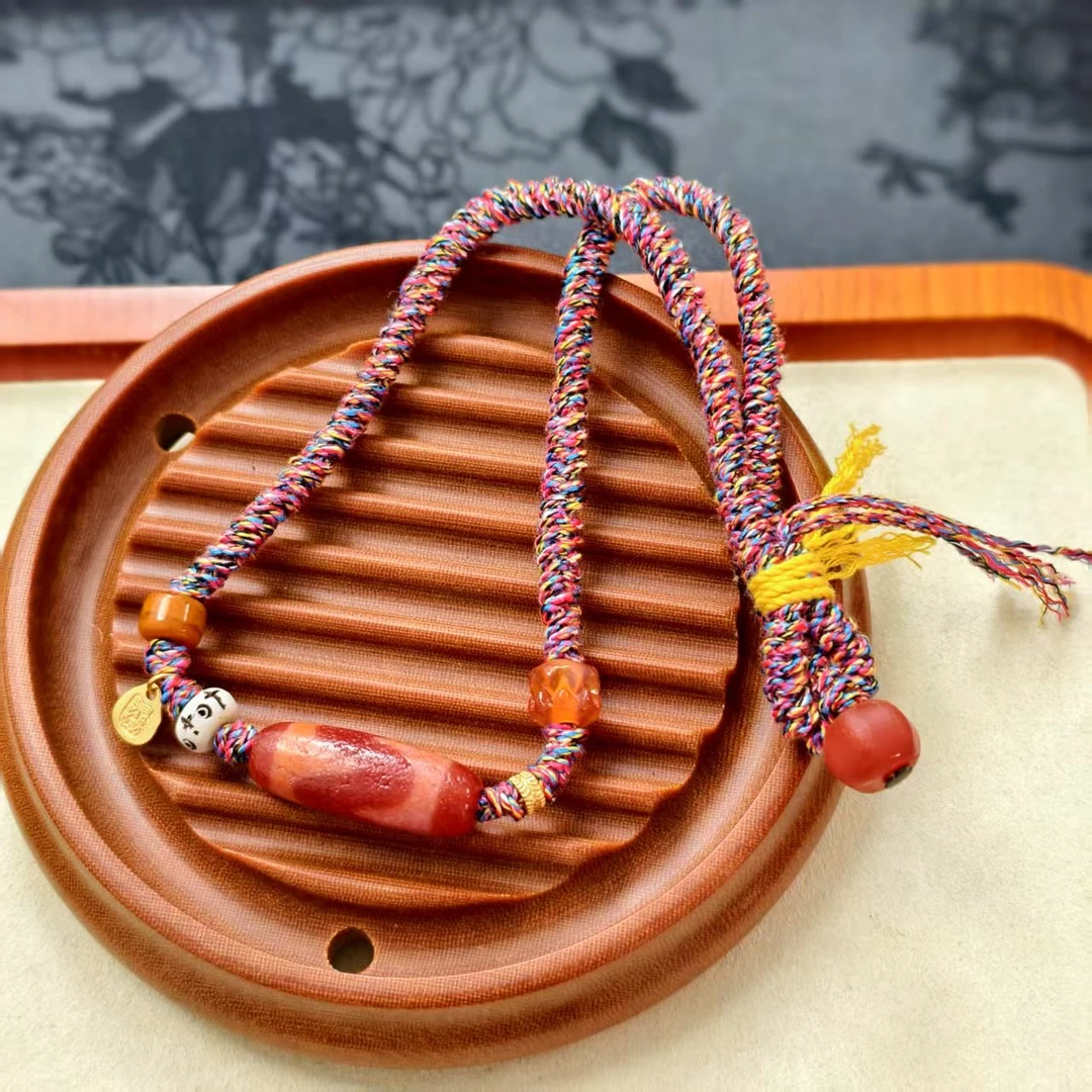 翠小胖三号店 红肉虎牙玛瑙项链CTZA296 多样性发1