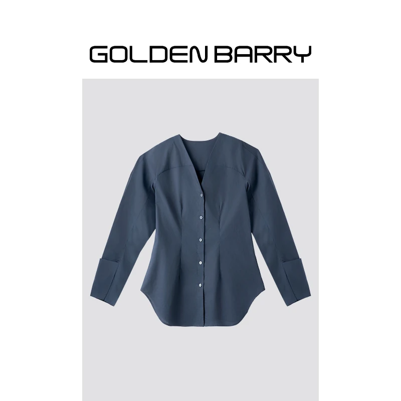 GOLDENBARRY|212549设计感分割衬衫【微瑕1】
