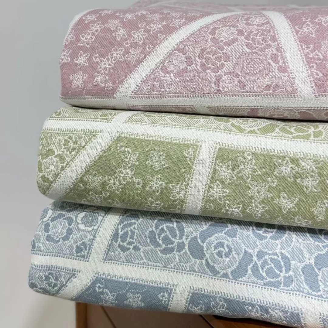 （花园故事提花凉席）老粗布全棉加厚床单三件套软席透气提花凉席