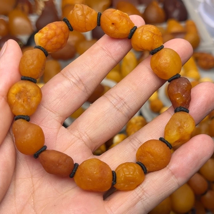 蜜蜡未镶嵌裸石天然蜜蜡手串