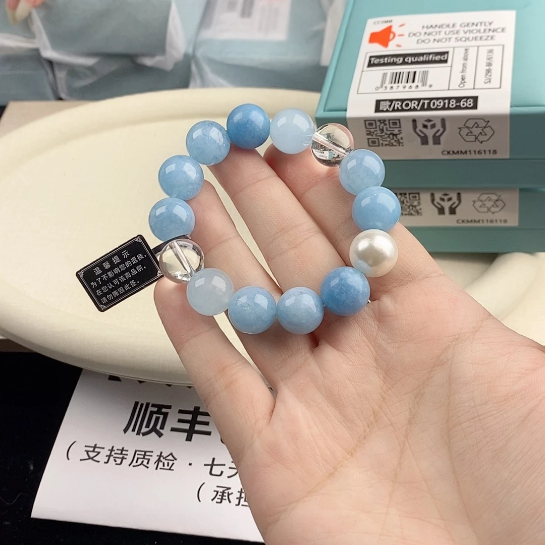 银S925镀金镶嵌手链水晶