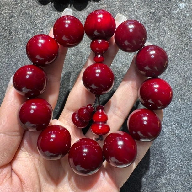 琥珀木雷雳木樱桃红满油透