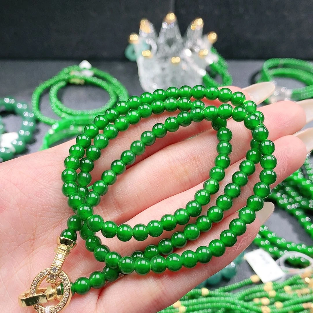 翡翠未镶嵌手链项链