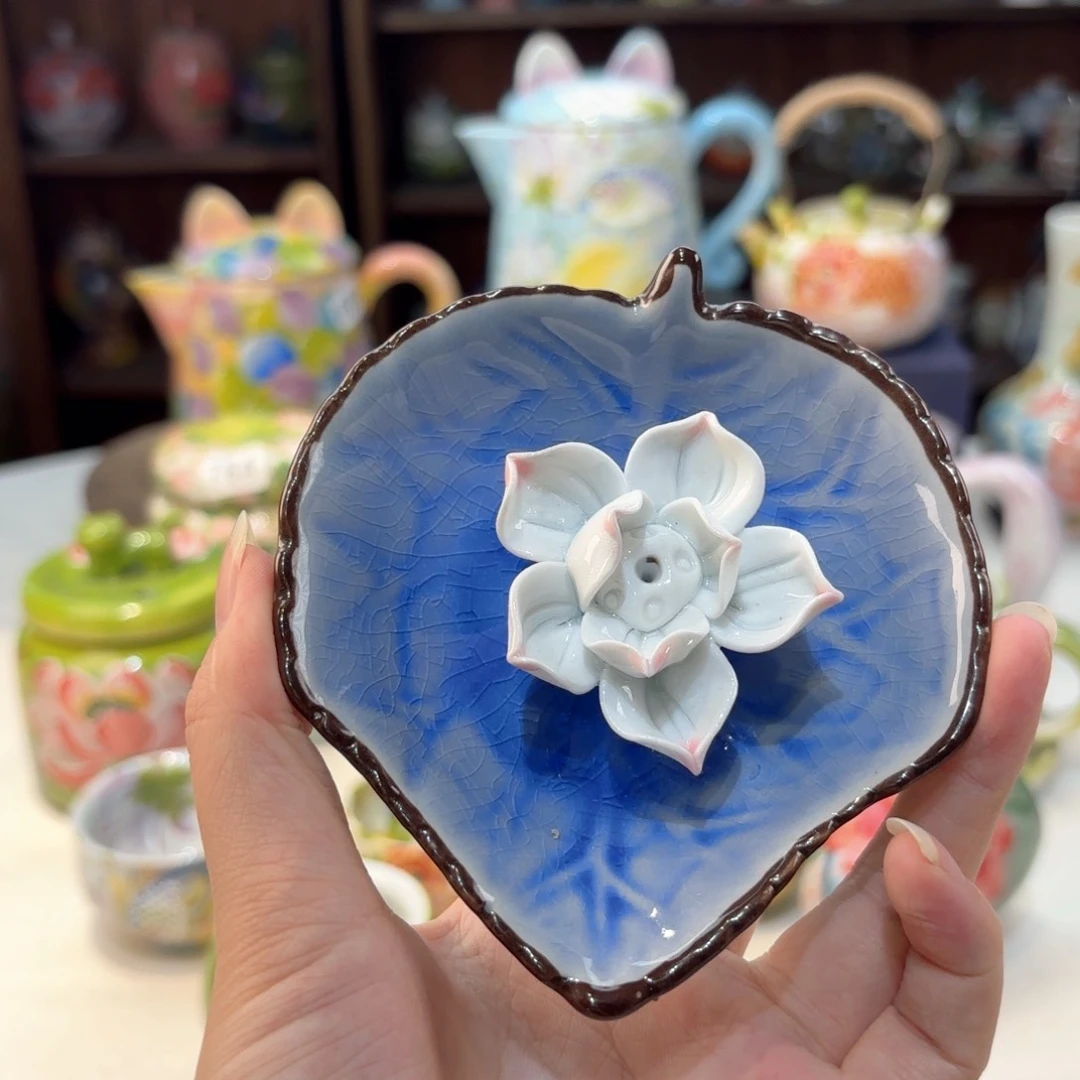 景德镇手绘高温釉下彩陶瓷茶具