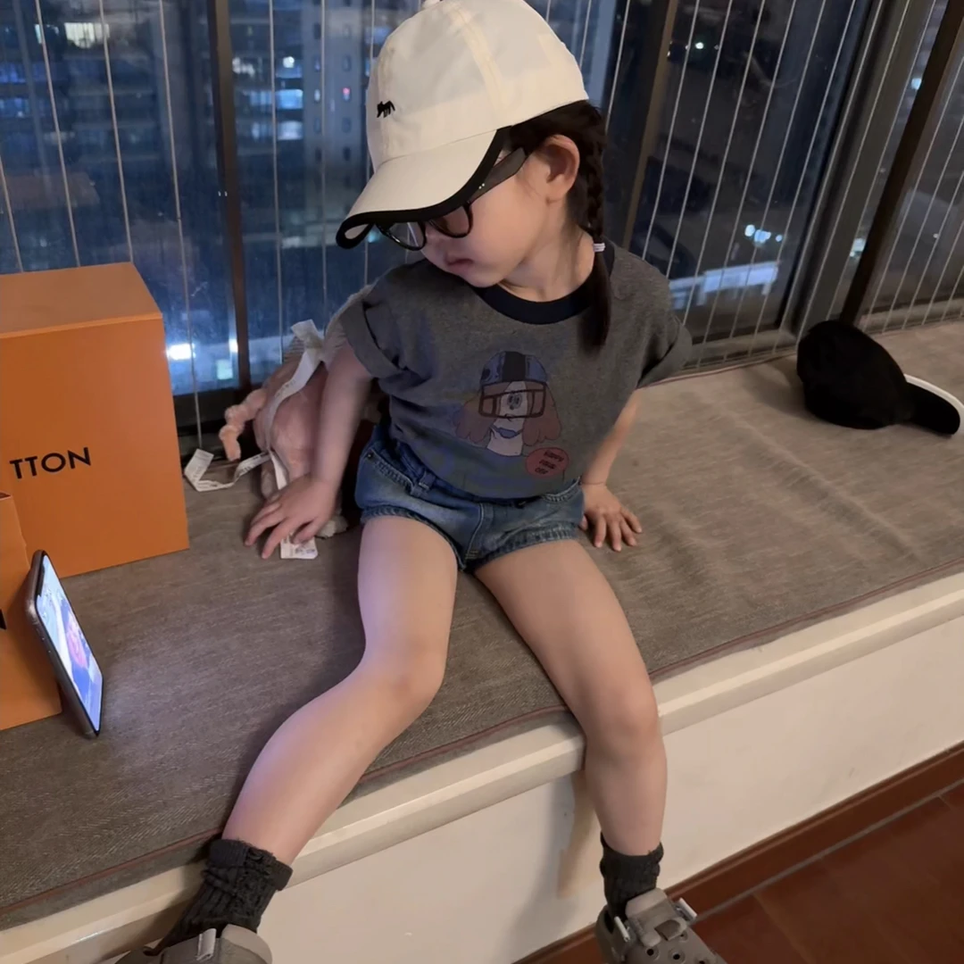 现MSZ.儿童夏季新款日系百搭韩版休闲短袖T1575