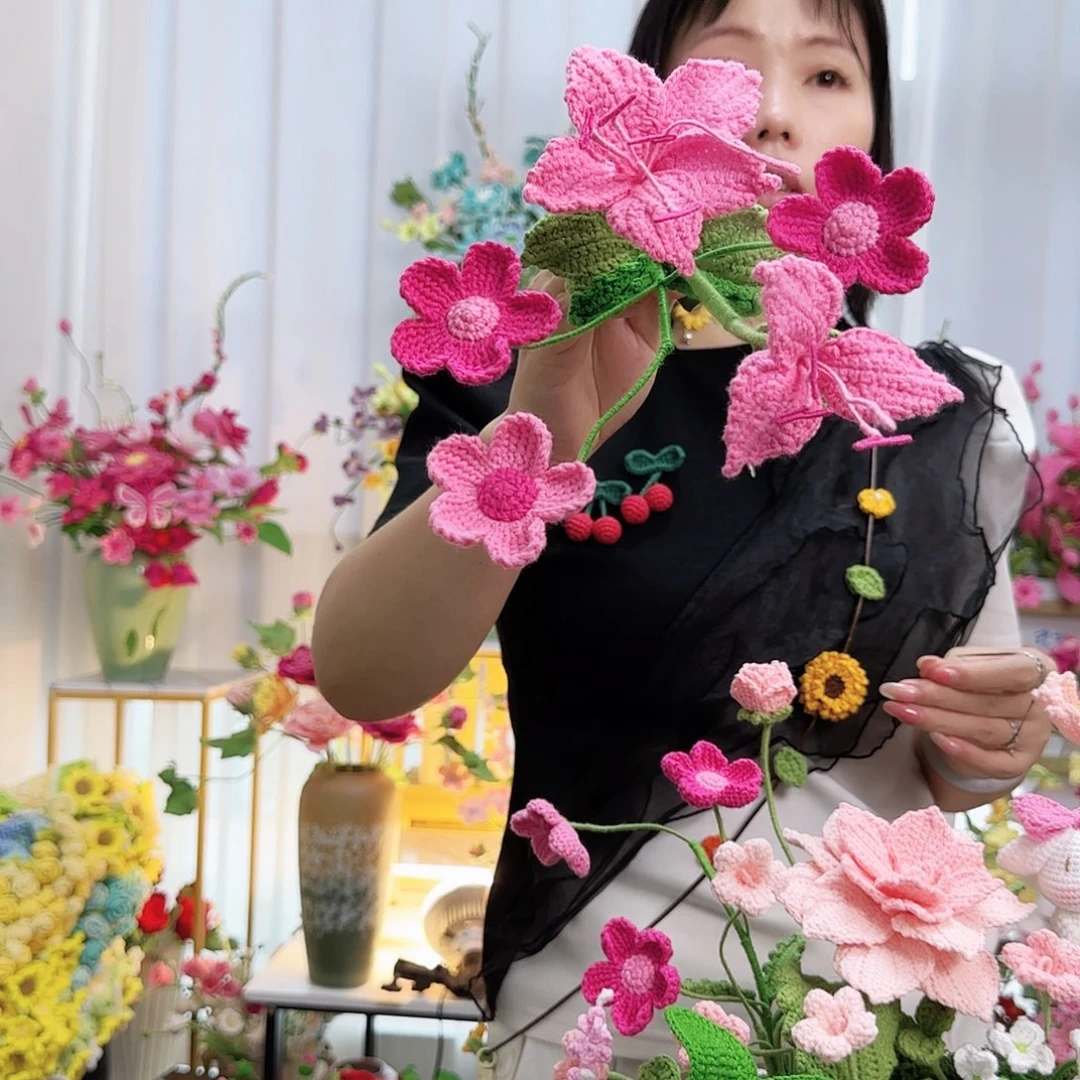 莱赛尔纤维棉手工钩织花车载