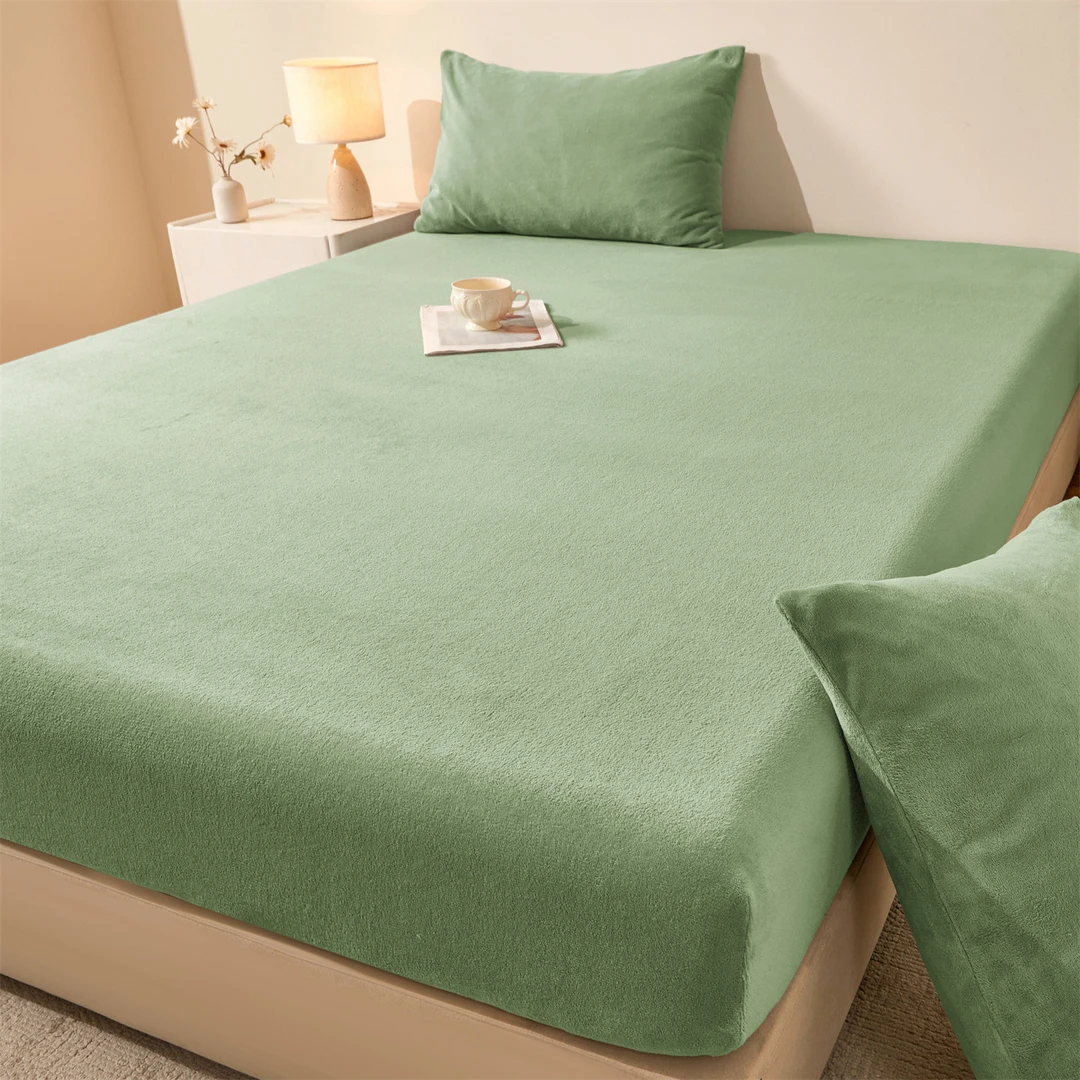 牛奶绒床笠单件珊瑚绒床单加绒床罩秋冬季加厚席梦思床垫保护罩套