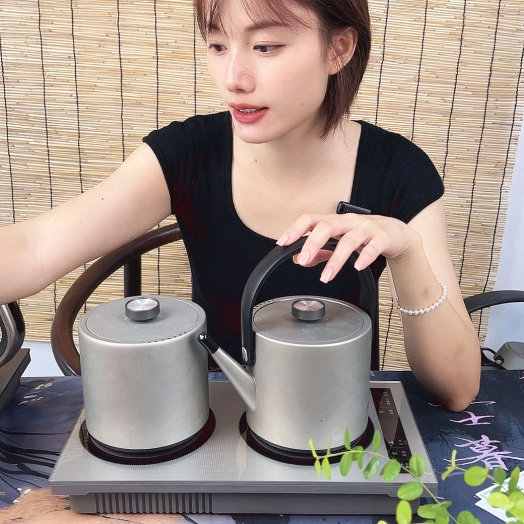 人***鱼琉璃手工艺品微可道纯钛烧水壶