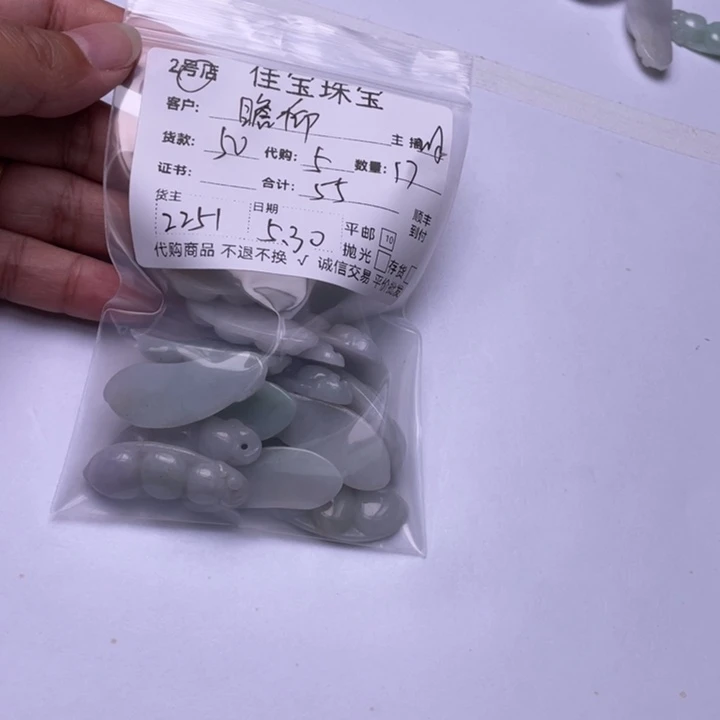 翡翠未镶嵌颈饰瞻*