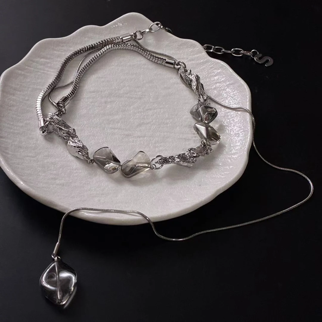 合金项链 “星系”SITUOO饰图小众设计款重工个性项链肌理感38+8