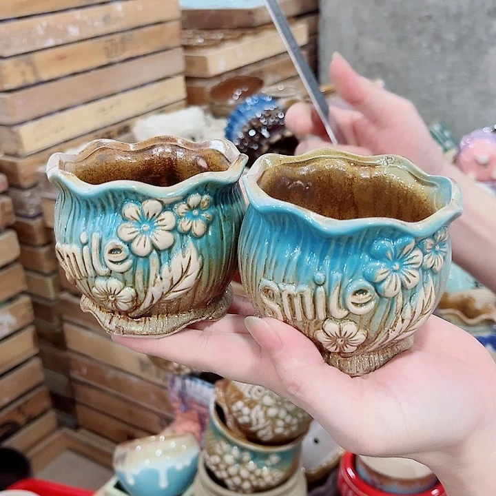 有孔.凑单10元陶瓷花盆发货！