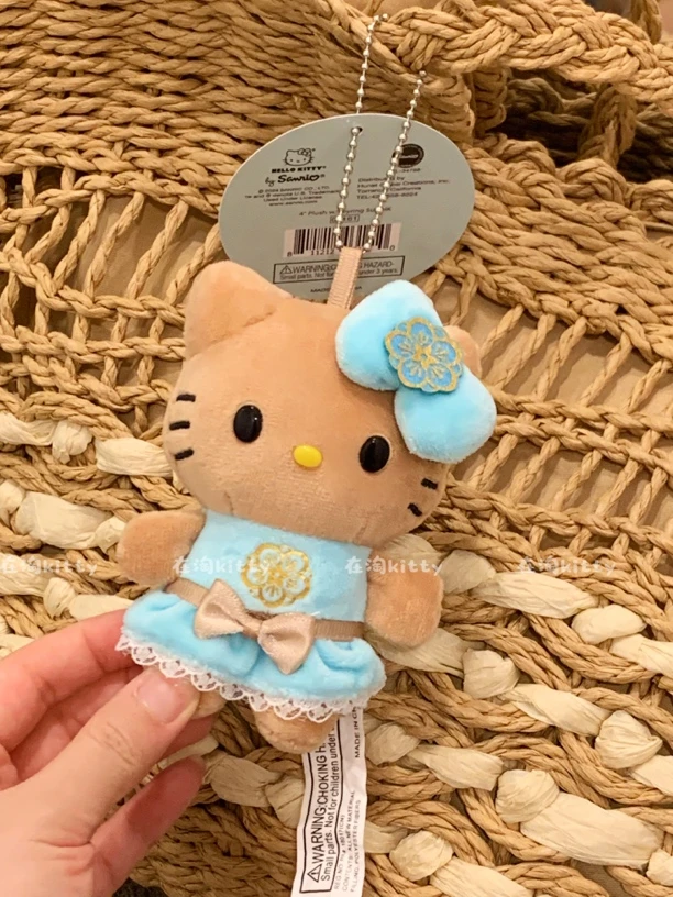 kahala夏威夷酒店限定站姿蓝裙子kitty可爱包包挂件