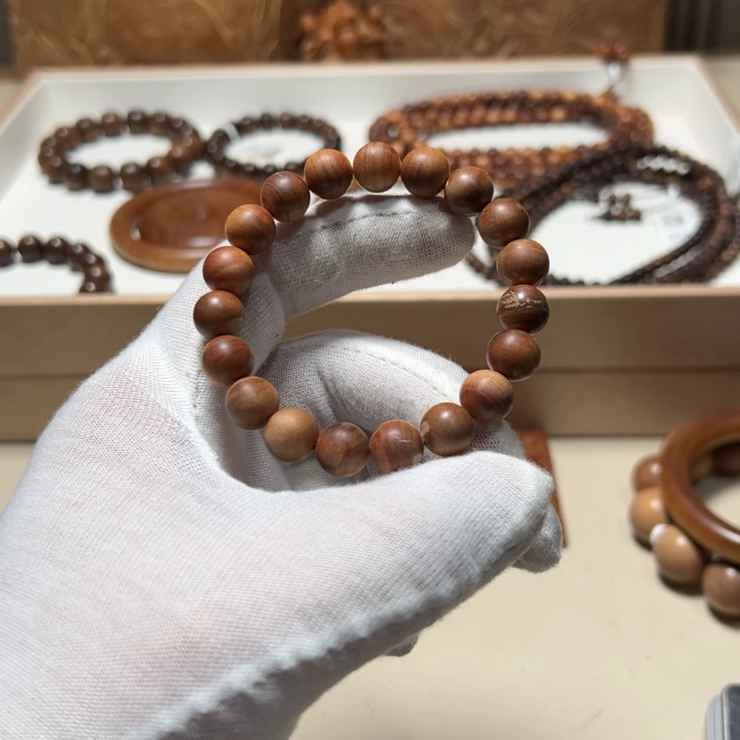 檀香木手串/手链10横纹瑕疵