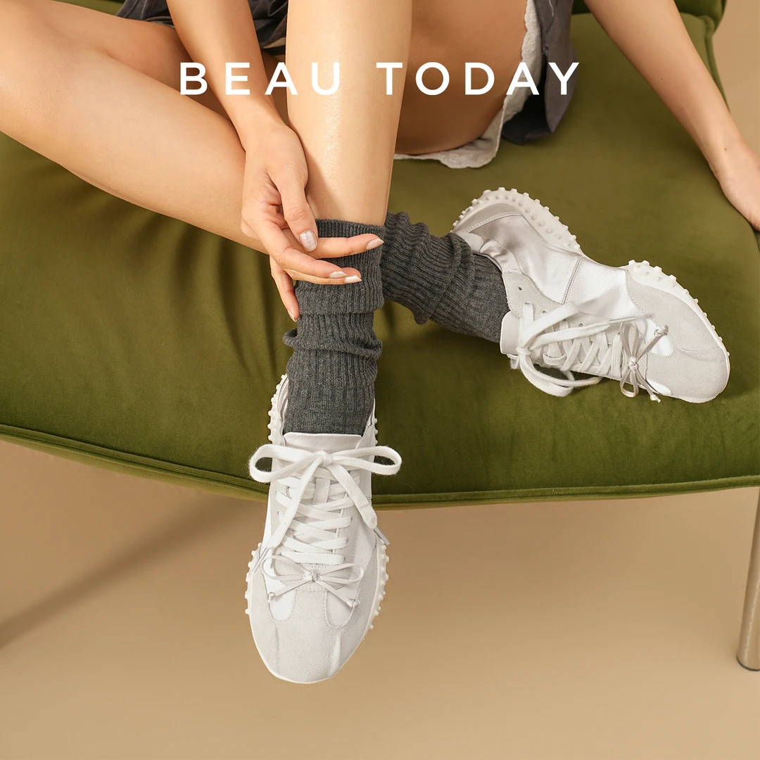 BeauToday月光芭蕾德训平底设计感休闲鞋