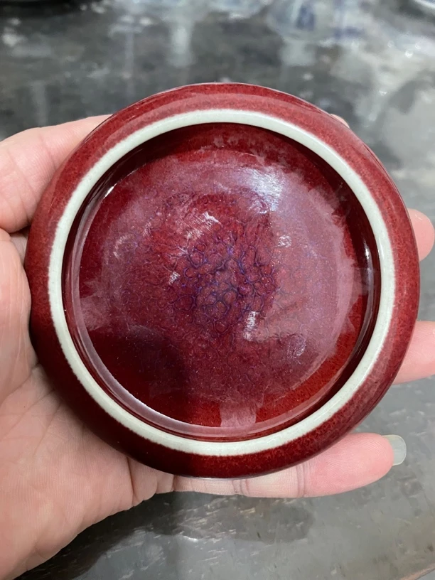 霁红釉窑变文房笔洗